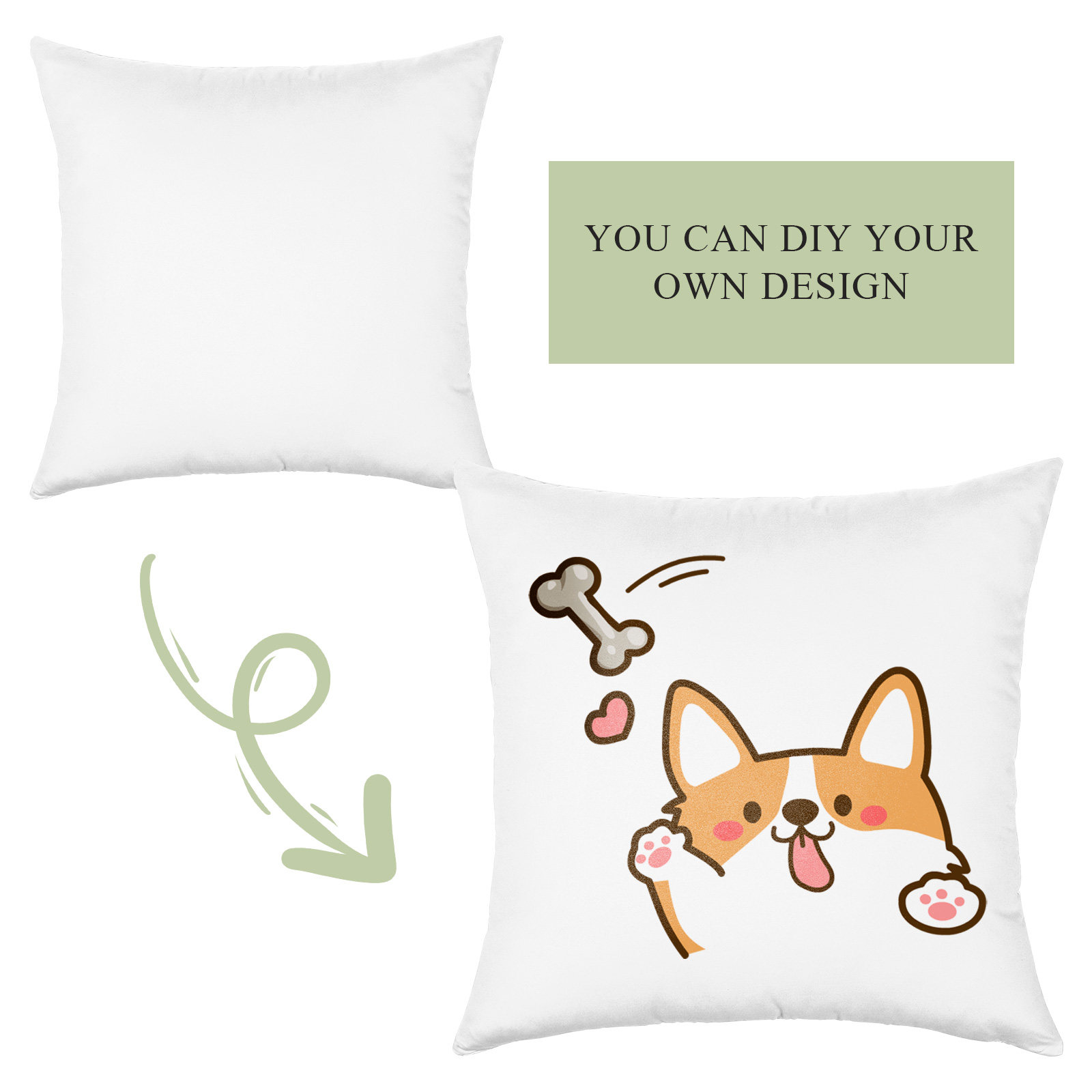 4개입 흰색 승화 인쇄용 베개 커버 16x16인치 빈  - Pillow Cover Sublimation 리뷰 및 가격