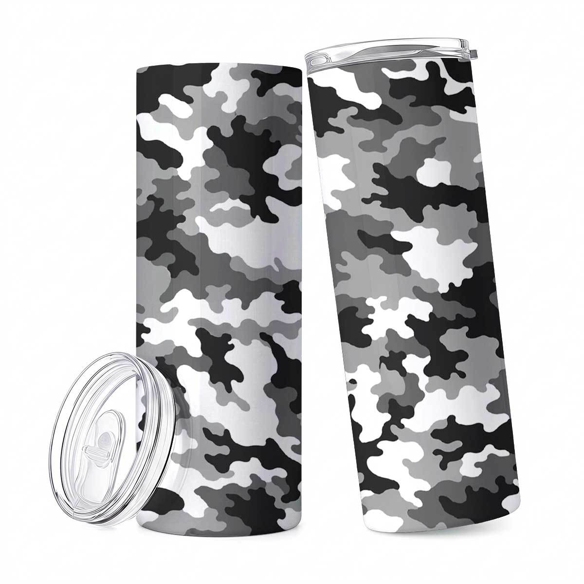 20온스 그레이 블랙 화이트 카모플라주 패턴 스테인리스 - Tumbler 20Oz White 리뷰 및 가격